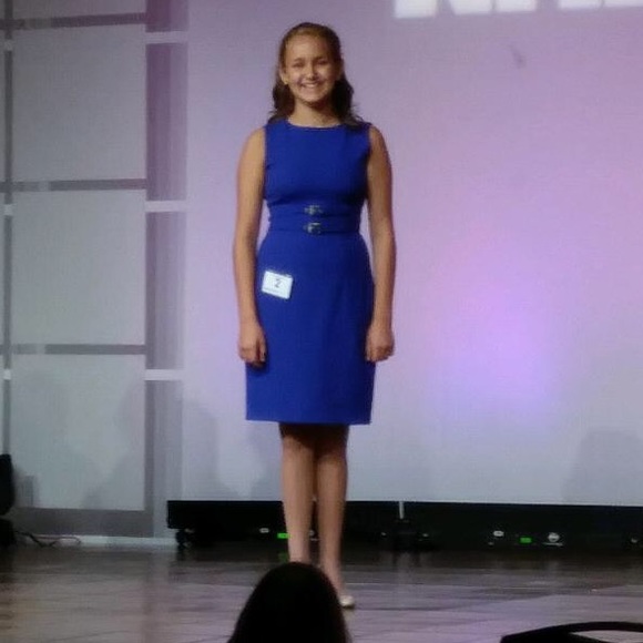 royal blue interview dress